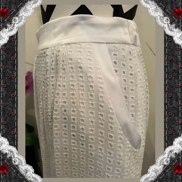 azel hazel hazel hazel haze White Eyelet Poll Over Skirt - Picture 2 of 6